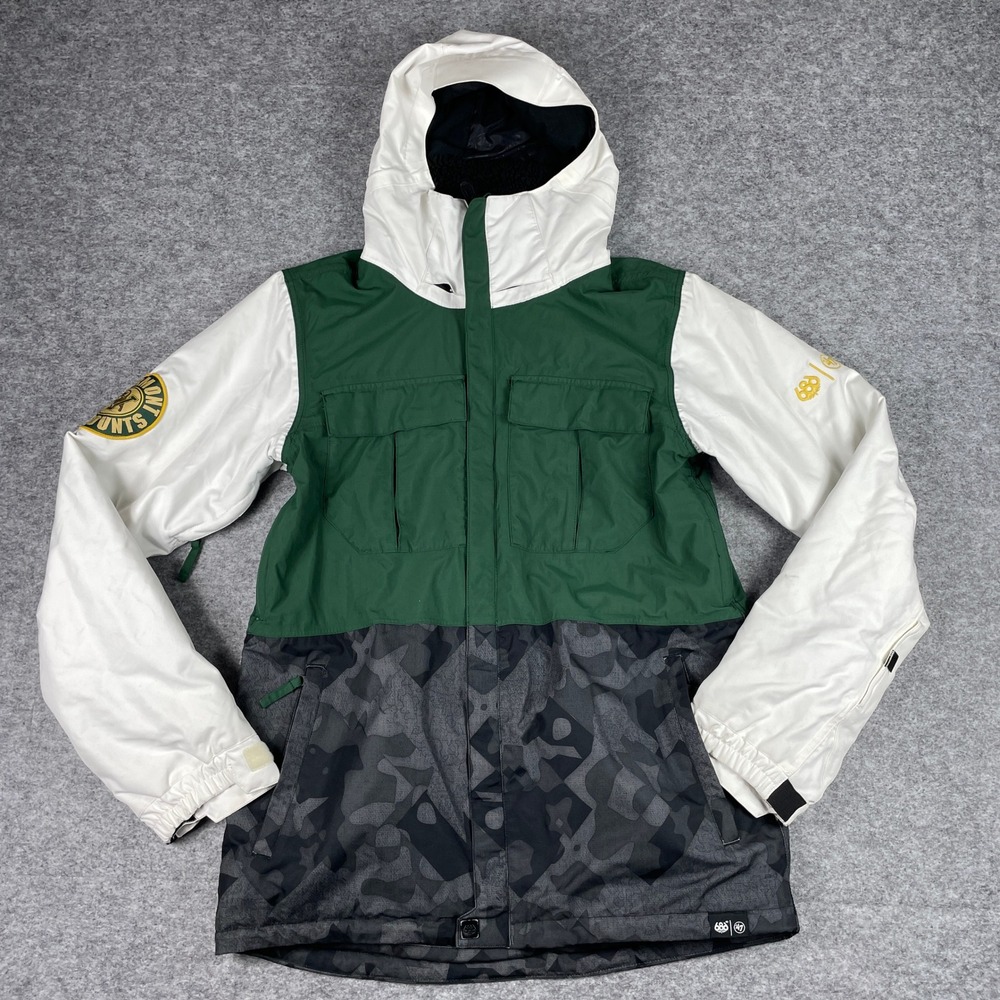 Vermont Catamounts Jacket Mens L Green 686 x 47 Victory Insulated Snowboard Ski